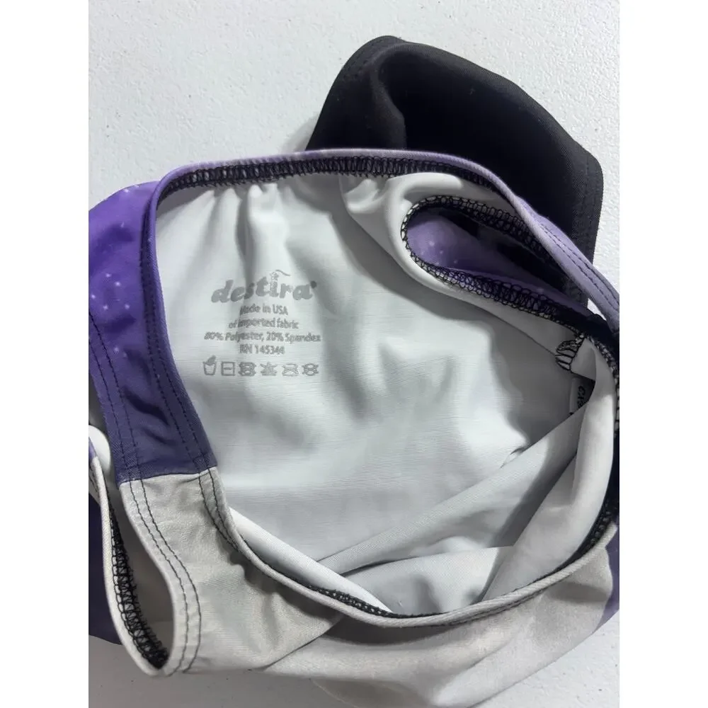 Destira Gymnastics Cat Leo Black and Purple Size Child XS
